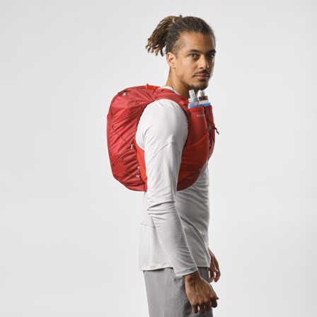 Salomon - Plecaki do biegania Torby i plecaki Active Skin 12 Set - RED Dahlia / High Risk RED