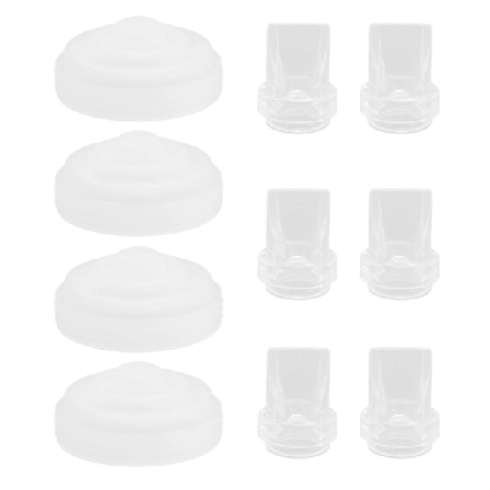 6 st Anknäbbsventil 4 st Silikonmembran Viktiga amningstillbehör Bärbar bröstpump