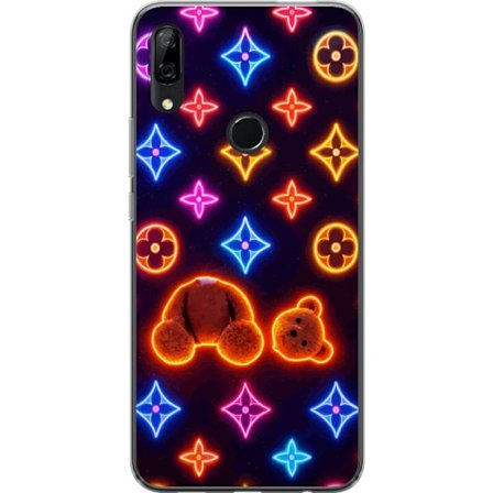 Yhteensopiva Puhelinkuori Huawei Huawei P Smart Z Neonvärisellä ylellisellä kuviolla, jossa hehkuvia nalleja pop-taide-esteetiikassa