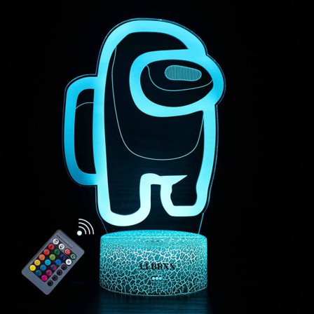3D-lampe Nattlys Among Us Legetøj til drenge Børns julegaver