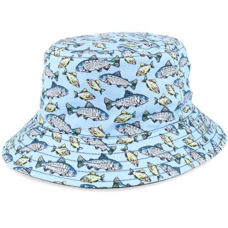 Stetson - Blå bucket Hatt - 2sided Light Blue Fish Print Bucket @ Hatstore