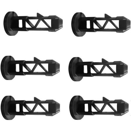 6-osainen sarana tappisarja roskakoreille, sisältää roskakorin kannen sarana tapit, sopii 50/80/100/120/240 litran roskakoreille.