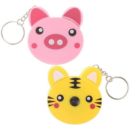 Måttband Nyckelring Hänge för Mätning 8st med ABS Material Grepp[HK]