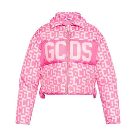 Gcds Down Jakke with logo Pink, Dame