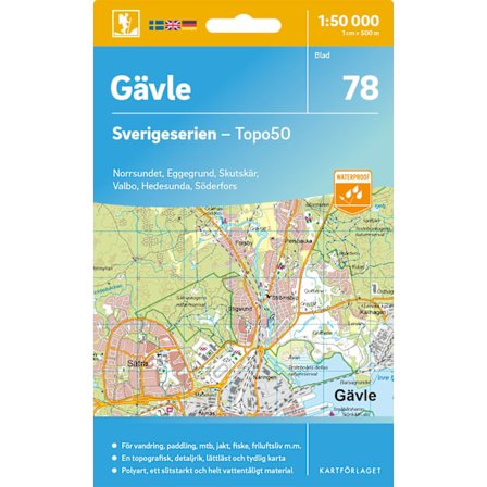 78 Gävle Sverigeserien Topo50 9789189997578