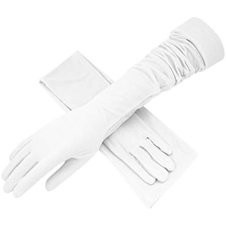 1 par helfingerhandsker, lange solbeskyttelseshandsker, dame