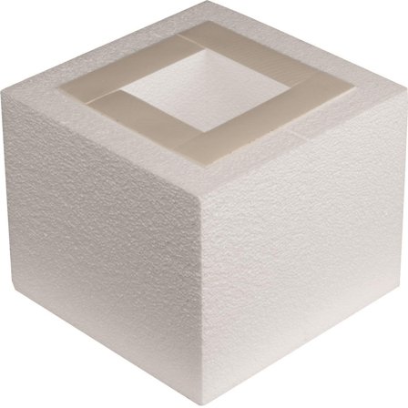 Hager SEVQ12200 Frigolitblock för ingjutning av golvboxar, Installationsmaterial