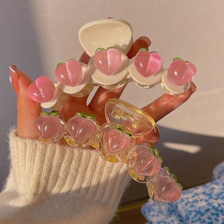 Klor av hartsblommor, akrylklämmor, hårklämmor för kvinnor, 4 st i olika stilar