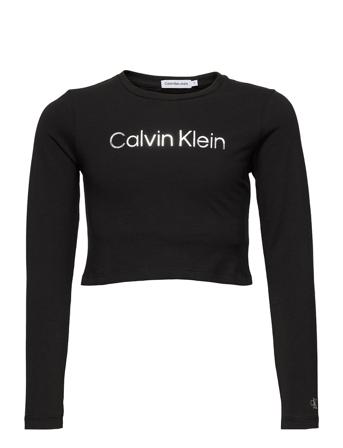 Inst Silver Logo Ls T-Shirt Black Calvin Klein