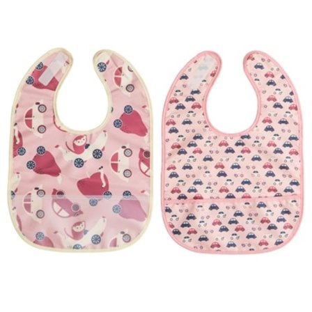 Haklapp 2-pack Bilar, Rosa - Rätt start