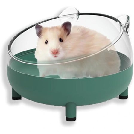 Sandbad til Hamster, Stor Sandkasse Toilet Gerbil Badeværelse, Lille Chinchilla Støvbadkar Sandbadkasse til Hamsterbur Tilbehør 16,5 cm-Da_tfrf