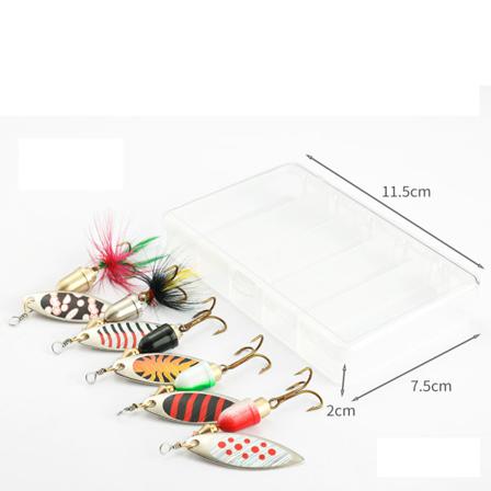 5st Roterande Paljettfiskedrag Spinnerdrag Metall Fiskebete 1 5pcs
