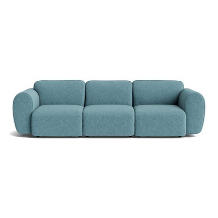 Friday 3-Sitzer-Sofa in Boston Pastellblau, modernes Design, komfortable Polsterung, zeitloser Stil für das Wohnzimmer, Höhe 78cm.