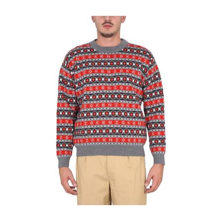 Kenzo, Round-neck Knitwear Czerwony, Mężczyzna, Rozmiar: M