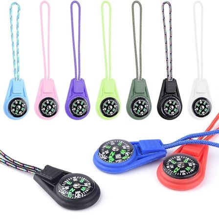 Mini Kompass for barn Kompass nøkkelring knapp Kompass Bulk Kit paracord Tur Overlevelse Små Kompasser barn Speider Kompass Juni