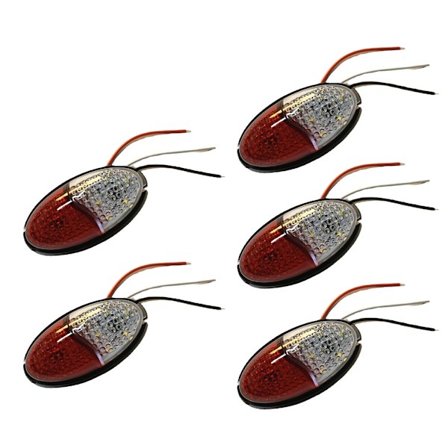 IP67 ovale LED-lygter Sidemarkeringslygter 12V/24V Forreste baglygter Universal Indikator til for lastbiltrailer pickup