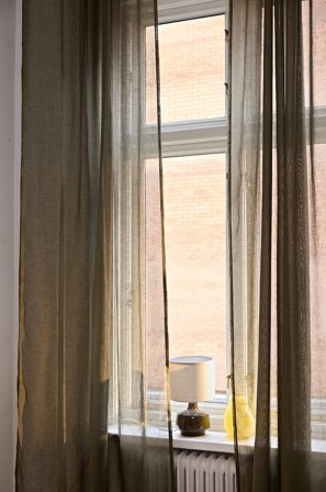 Jotex - Gardin Med Lintekstur 2-pakke olivengrønn - LIZZIE - Kjøp Lingardiner hos Jotex