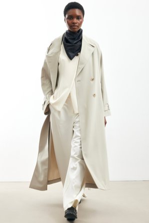 NA-KD - Lang trenchcoat - Trenchcoats - Beige - EU 40