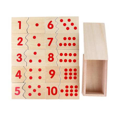 Matematiskt Träpussel Matematikmaterial Nummer 1-10