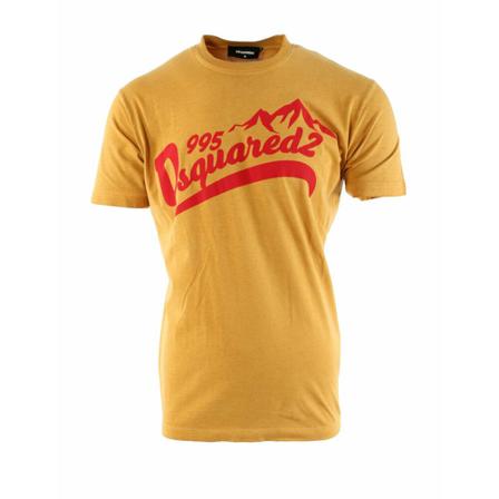 Dsquared2, Dsquared 2 T-shirt Oranje, Heren, Maat:L,Katoen