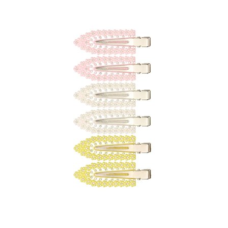 KICKS Beauty Pearl Clip Summer 6 Pak, Hår, Hårpynt, Hårklemmer