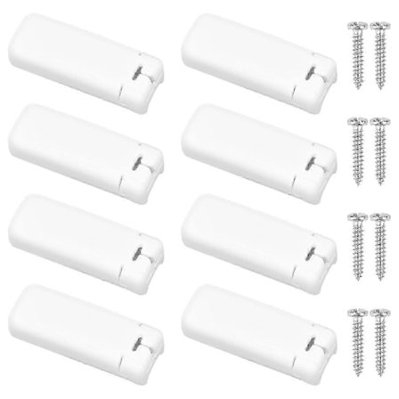 Pakke med 8 plisserede reservedele, spændebeslag, spændesko til spændte plisségardiner, til klæbende bagside g20241698301