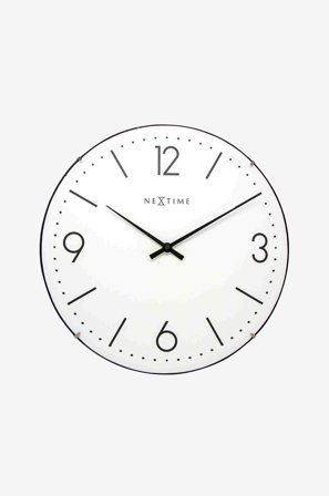 NeXtime - Vægur Basic Dome Diameter 35 cm - Hvid - Vægure og bordure - Fra Homeroom