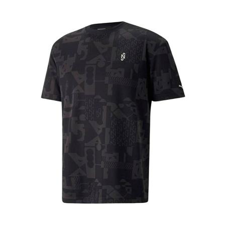 Puma, Neymar Jr Elevated Black Man T -shirt Czarny, Mężczyzna, Rozmiar: M