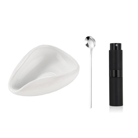 Kaffebønne-doseringskop og RDT-flaske og ske 3-delt sæt, kaffebartilbehør, keramiske doseringsbeholdere hvide