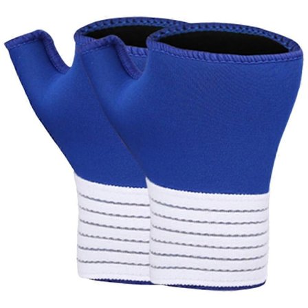1 Par Håndleds Palm Støtte Hånd Kompressions Wrap Fingerløse Handsker til Mænd Kvinder