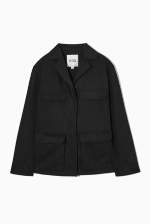 COS Women's Twill Utility Jacket in Black