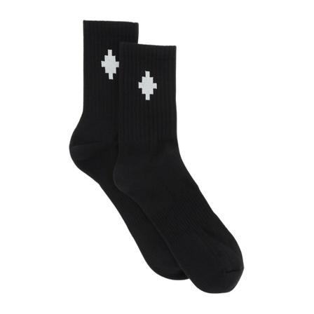 Marcelo Burlon Socks Sort, Herre Strømper, Størrelse: ONE Size