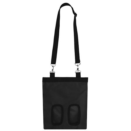 Svart 600D Oxford-duk kaninmaterpose hengende oppbevaringstote for smådyrforsyninger