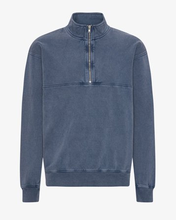 Organic Quarter Zip - Neptune Blue
