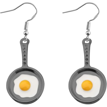 Chef og Bager Charms Øreringe Stegepande Spejlæg Dingle Krog Øreringe Frokost Dame Gave Køkken Chef Gave