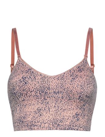 Karma Bralette Pink Lingerie Bras & Tops Soft Bras Tank Top Bras Rosa Underprotection