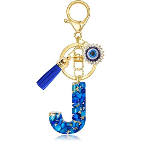 Ondt Øje Bogstav Nøglering, sød kvast bogstav taske charm, egnet til håndtasker, rygsække og nøgleringe.