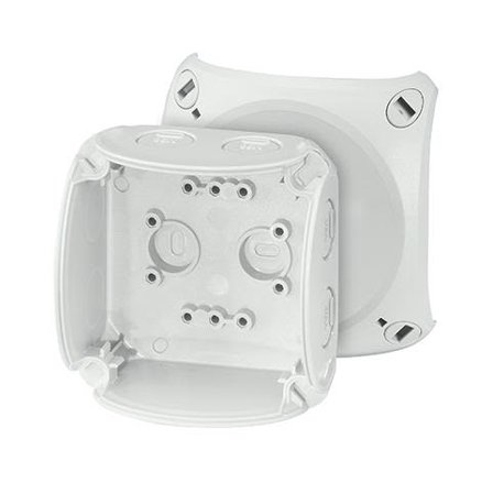 Hensel KF 0200 G Koblingsboks grå, IP66, glassfiber, uten klemme 93 x 93 x 62 mm, Installasjonsmaterial
