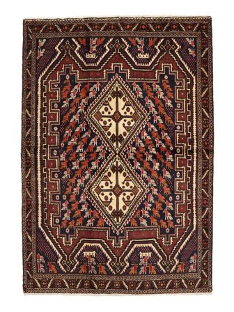 Afshar Shahre Babak Rug 130X183 Black/Brown Wool, Persia