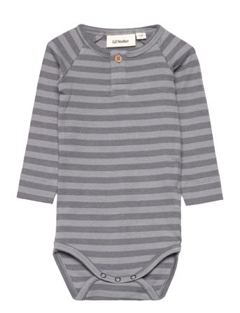 Nbmgeo Ls Slim Body Lil Bodies Long-sleeved Grå Lil'Atelier