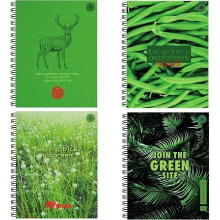 Anteckningsblock - loggbok Ziemia obiecana Anteckningsbok Terre Promise A5/80 000 rutor, Think Green (5 stycken)