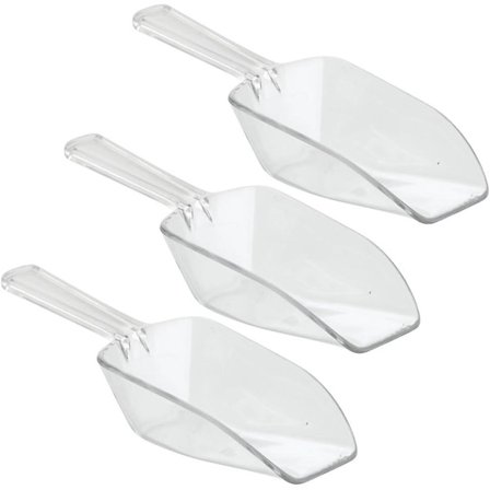 1/2 kopp kjøkkenskje, ekstra stor plastskje, sett med 3, klar