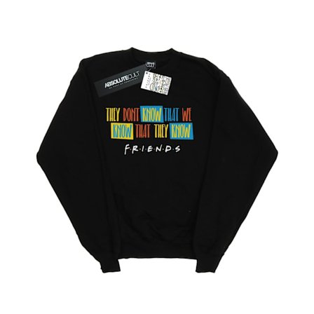 Friends Dam/Damer De Vet Inte Script Sweatshirt S Svart