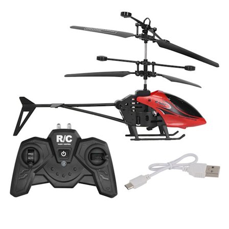 Fjärrkontroll Anti Fall Utomhus Flygplan Uppladdningsbar Helikopter Leksaksmodell Röd