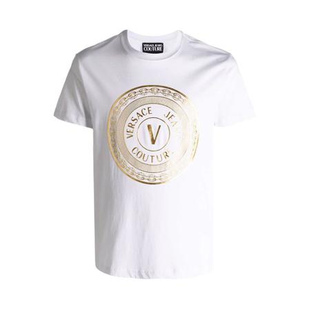 Versace Jeans Couture T-Shirts , Wit , Heren , Maat: L