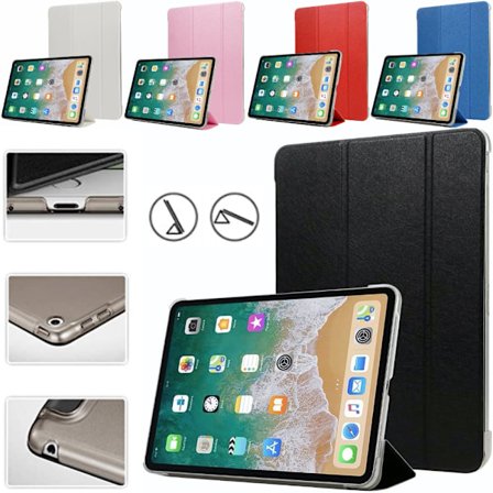 Alle modeller iPad etui skal beskyttelse tri-fold plastik rosa -