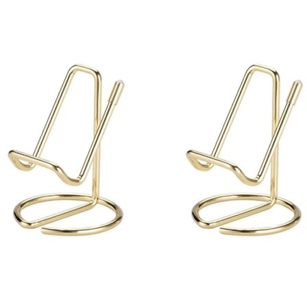 2x Visitkortshållare för Skrivbord, Visitkortsställ i Metall (guld)