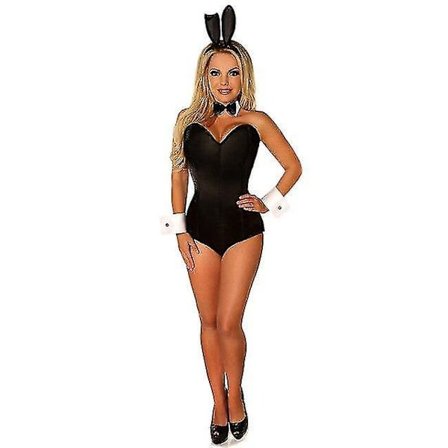 Påskeegg dekorasjonssett l God kvalitet sexy søt kaninjente bodysuit sett cosplay halloween kanin kvinne kostymer
