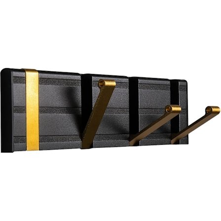 4-koukkuinen koristeellinen taitettava seinäkoukku, kulta