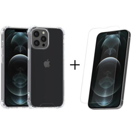 iPhone 13 PRO Skal Transparent Extra Stöttåligt + Skärmskydd Här